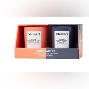 Personalities Extrovert & Introvert Candle Duo - Orange & Black